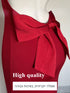Sleeveless Evening Dress with Big Bow Backless for Gala and Wedding Guest